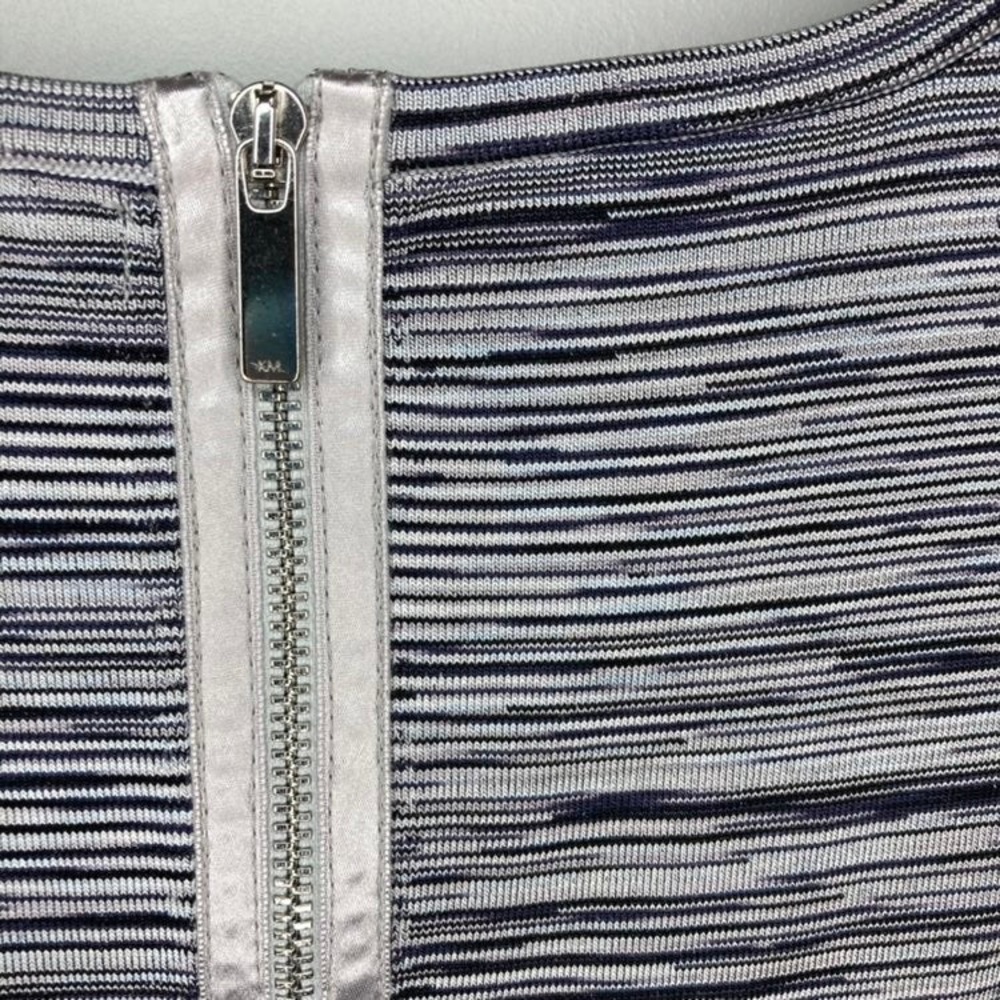 Karen Millen Knit Striped Fit & Flare Dress Sz 3 - image 7